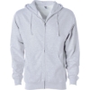 Custom Unisex Midweight Full-Zip Hooded Sweatshirt Ash Heather
