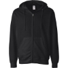 Custom Unisex Midweight Full-Zip Hooded Sweatshirt Black