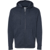 Custom Unisex Midweight Full-Zip Hooded Sweatshirt Classic Navy Heather