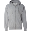 Custom Unisex Midweight Full-Zip Hooded Sweatshirt Grey Heather
