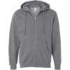 Custom Unisex Midweight Full-Zip Hooded Sweatshirt Gunmetal Heather