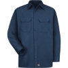 Custom Mens Utility Long Sleeve Work Shirt Navy