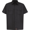 Custom Mens Utility Short Sleeve Work Shirt Black