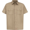 Custom Mens Utility Short Sleeve Work Shirt Khaki