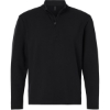 Custom Mens Stretch Quarter-Zip Fleece Pullover Black