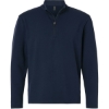 Custom Mens Stretch Quarter-Zip Fleece Pullover Navy