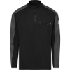 Custom Mens Flex Knit Quarter-Zip Pullover Black