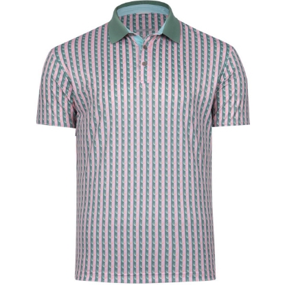 Custom Mens Greens Piqué Polo Basil