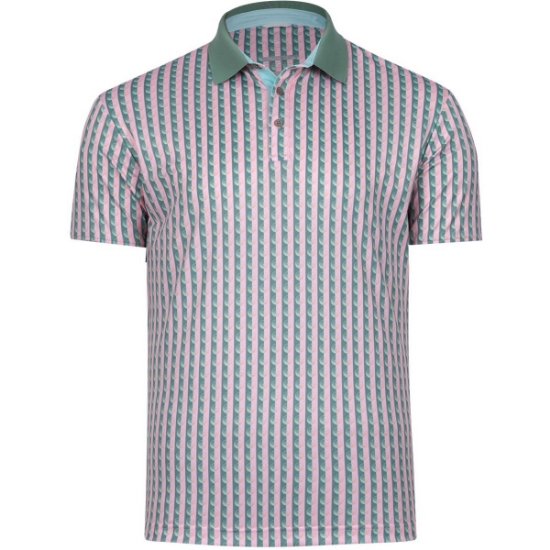 Custom Mens Greens Piqué Polo Basil