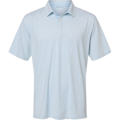 Custom Mens Smith Striped Polo Sky White