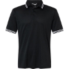 Custom Mens Thatcher Tipped Polo Black