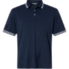 Custom Mens Thatcher Tipped Polo Navy