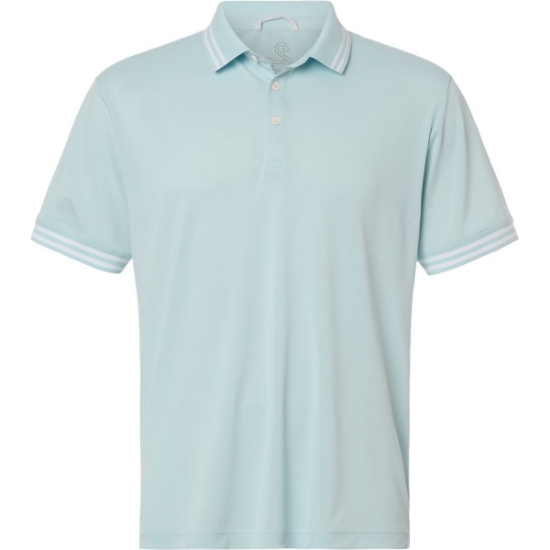 Custom Mens Thatcher Tipped Polo Sky