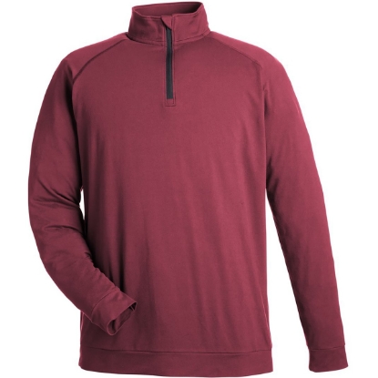 Custom Mens Colt Quarter-Zip Pullover Maroon