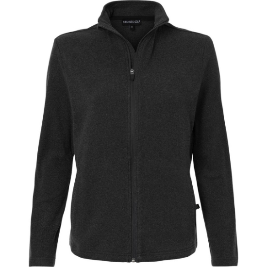 Custom Womens Emily Full-Zip Black Heather
