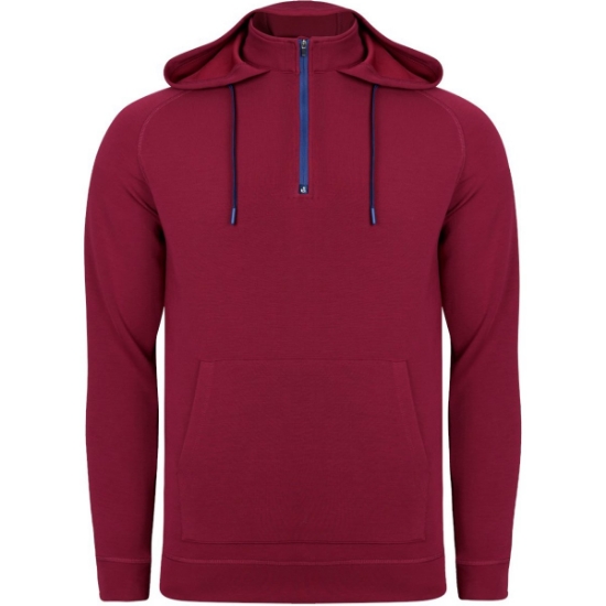 Custom Mens Jonathan Hooded Sweatshirt Berry