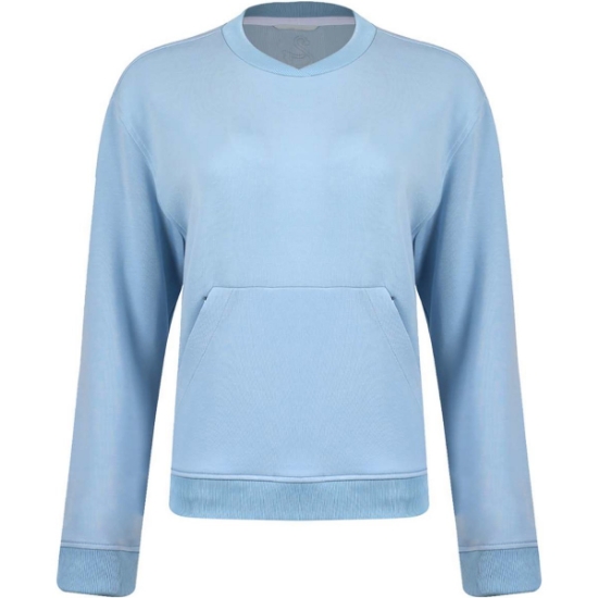 Custom Womens Margaret Cross Neck Sweatshirt Sky