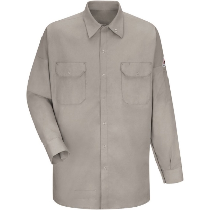 Custom Mens Welding Work Shirt Silver Grey