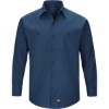 Custom Mens Mimix™ Long Sleeve Work Shirt Navy