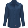 Custom Womens Long Sleeve Mimix Work Shirt Navy
