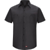Custom Mens Mimix™ Short Sleeve Work Shirt Black