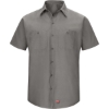 Custom Mens Mimix™ Short Sleeve Work Shirt Grey