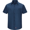 Custom Mens Tall Mimix™ Short Sleeve Work Shirt Navy