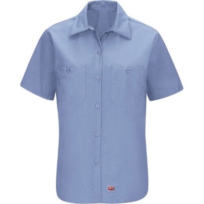 Custom Womens Mimix Work Shirt Light Blue