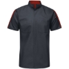 Custom Mens Mimix™ Pro+ Short Sleeve Work Shirt With OilBlok Charcoal/ Fireball