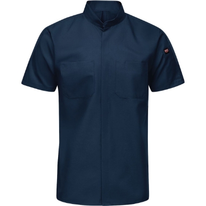 Custom Mens Mimix™ Pro+ Short Sleeve Work Shirt With OilBlok Navy