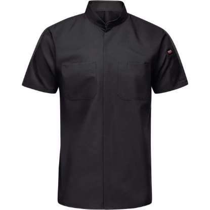 Custom Mens Tall Mimix™ Pro+ Short Sleeve Work Shirt With OilBlok Black