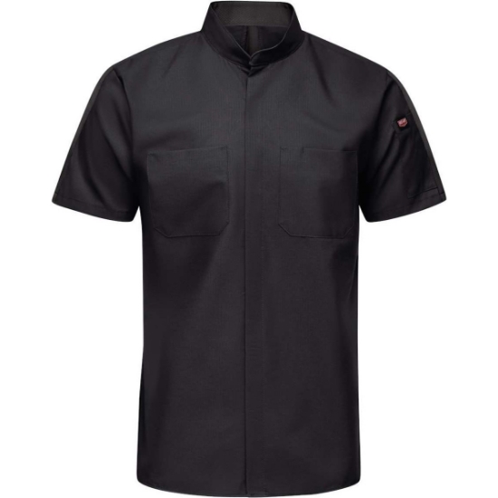 Custom Mens Tall Mimix™ Pro+ Short Sleeve Work Shirt With OilBlok Black