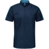 Custom Mens Tall Mimix™ Pro+ Short Sleeve Work Shirt With OilBlok Navy/ Teal