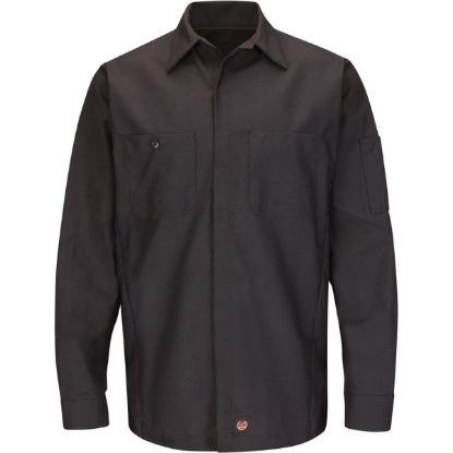 Custom Mens Long Sleeve Automotive Crew Shirt Charcoal