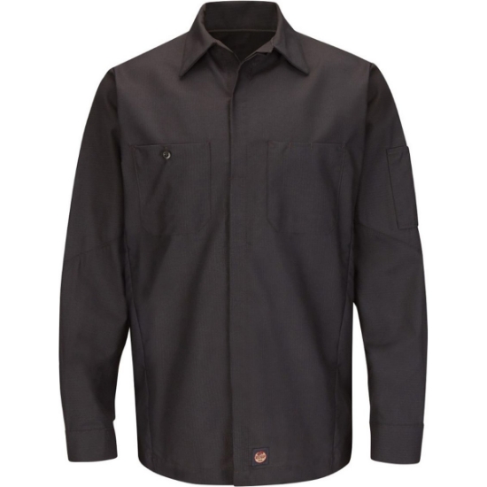 Custom Mens Long Sleeve Automotive Crew Shirt Charcoal