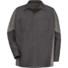 Custom Mens Tall Long Sleeve Automotive Crew Shirt Charcoal/ Grey