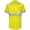 Custom Mens Tall Enhanced & Hi-Visibility Work Shirt HV-Fluorescent Yellow/ Green