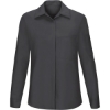 Custom Womens Performance Plus Long Sleeve Shop Shirt with Oilblok Technology Charcoal/ Yellow