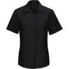 Custom Womens Performance Plus Short Sleeve Shop Shirt with Oilblok Technology Black/ Charcoal