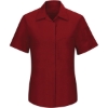 Custom Womens Performance Plus Short Sleeve Shop Shirt with Oilblok Technology Fireball Red/ Charcoal