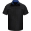 Custom Mens Performance Plus Short Sleeve Shirt With Oilblok Technology Black/ Royal Blue