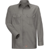 Custom Mens Ripstop Long Sleeve Shirt GY-Grey