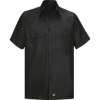 Custom Mens Tall Ripstop Short Sleeve Work Shirt Black
