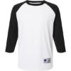 Custom Unisex Raglan Sleeve Baseball T-Shirt White/ Black