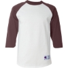 Custom Unisex Raglan Sleeve Baseball T-Shirt White/ Maroon