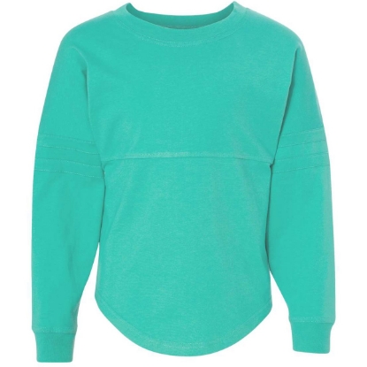 Custom Womens Jersey Pom Pom Long Sleeve T-Shirt Teal