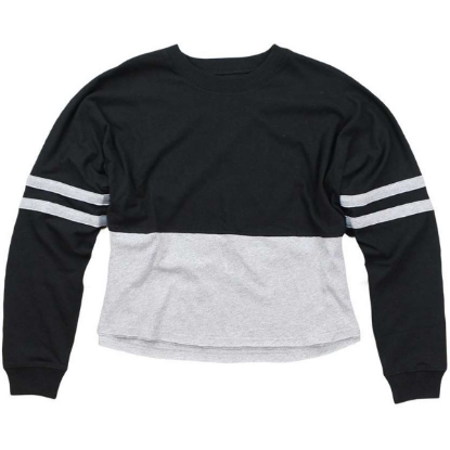 Custom Womens Crop Retro Jersey Black/ Oxford