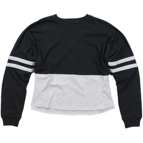 Custom Womens Crop Retro Jersey Black/ Oxford