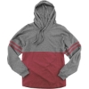 Custom Womens Hooded Pom Pom Jersey T-Shirt Granite/ Garnet