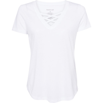 Custom Women’s Cage Front T-Shirt White